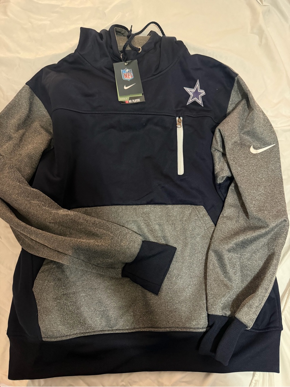 NFL Navy and Gray Team Pullover Hoodie